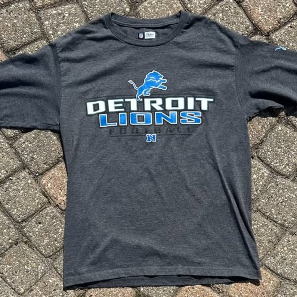 Detroit Lions NFL Team Apparel Football Long Sleeve T Shirt Sz M